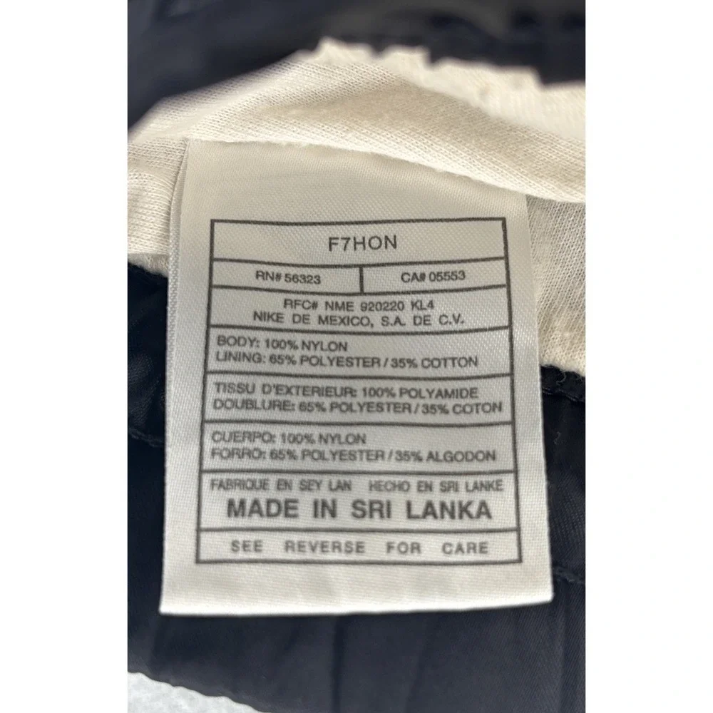 Nike Vintage Black Lined Nylon Running Shorts‎ Men's Large Embroidered Logo